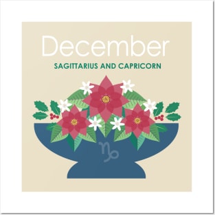 December Birth Flowers Posters and Art